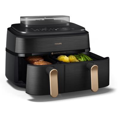 Philips NA552/00 Dual Basket Airfryer Zwart - thumbnail