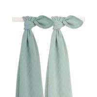 Jollein bamboe multidoek large - set van 2 115x115 cm groen - thumbnail