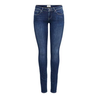 ONLY extra low waist skinny jeans ONLCORAL dark blue denim