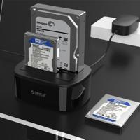 ORICO 6228US3-C externe Hard Drive Dock USB 3.0 Type-B voor twee 3.5 inch SATA 2.0 HDD / SSD harde schijven, met off-line Clone functie - thumbnail