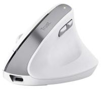 Muis trust ergonomisch bayo ii draadloos wit - thumbnail