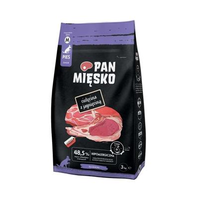 PAN MIĘSKO Veal with lamb M - droog hondenvoer - 3kg