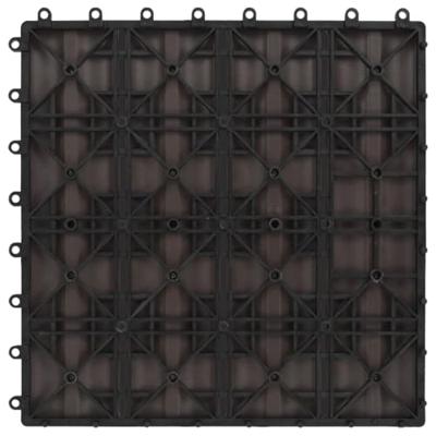 Terrastegels diep relif 30x30 cm 1 m HKC donkerbruin 11 st