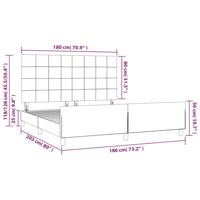Bedframe zonder matras stof lichtgrijs 180x200 cm - thumbnail