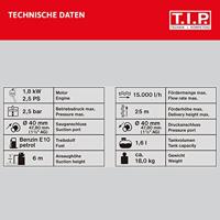 T.I.P. - Technische Industrie Produkte LTP 250/25 Benzine tuinpomp 15.000 l/h 25 m - thumbnail