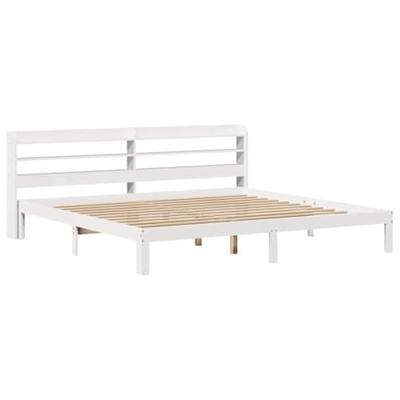 Bedframe met hoofdeinde zonder matras 180x200 cm wit