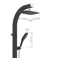 Regendouche Opbouwset Schütte Madagaskar Wellness Stortdouche Zwart en Chroom - thumbnail