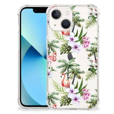 iPhone 13 mini Case Anti-shock Flamingo Palms iPhone 13 mini Case Anti-shock Flamingo Palms