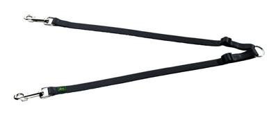 HUNTER Dubbele hondenriem koppel, zwart, Maat: S HUNTER Dubbele hondenriem koppel, zwart, Maat: S