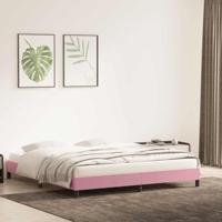 Bedframe zonder matras 180x220 cm fluweel roze - thumbnail