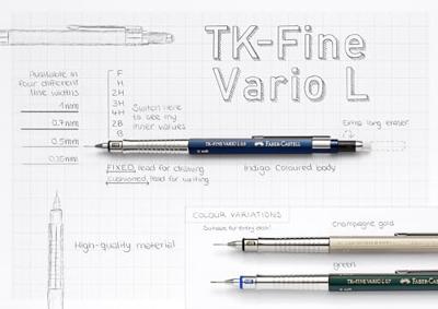 Faber Castell FC-135340 Vulpotlood TK-Fine Vario L 0.35 mm Champagne/Goud Faber Castell FC-135340 Vulpotlood TK-Fine Vario L 0.35 mm Champagne/Goud