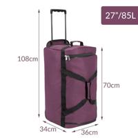 Trolley, reistas, rood, afsluitbaar, met slot, 85 liter, roltas - thumbnail