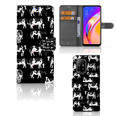 OPPO Reno5 Z | A94 5G | Telefoonhoesje | Met pasjeshouder | Koetjes OPPO Reno5 Z | A94 5G | Telefoonhoesje | Met pasjeshouder | Koetjes