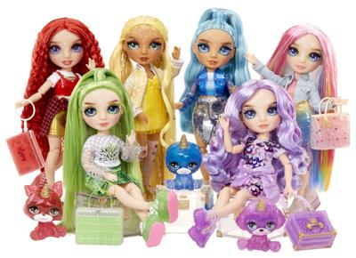 Rainbow High Fashion pop met slijmset en huisdier - Sunny (geel) - 28 cm glitterpop met slijmset en huisdier - thumbnail