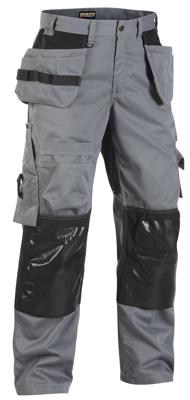 Blåkläder Vloerleggersbroek 15051860 | Grijs/Zwart | Maat 58 - 7330509311165