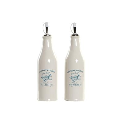 Olie en azijnset DKD Home Decor 250 ml Wit Groen Turkoois Roestvrij staal Plastic Dolomite