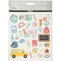 Creativ Company Stickers, terug naar school, vel 15x16,5 cm, ca. 32 stuk, 1 vel - thumbnail