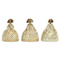 Decoratieve figuren DKD Home Decor Spiegel Beige Gouden Hars Dame Traditioneel (18 x 13 x 23 cm) (3 Stuks) - thumbnail