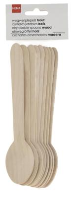 HEMA Wegwerplepels hout 10 stuks