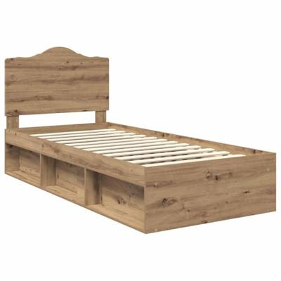 Bedframe Ambachtelijk eiken 75 x 190 cm Massief grenenhout