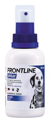 Frontline spray tegen vlooien & teken bij hond of kat 100 ml Frontline spray tegen vlooien & teken bij hond of kat 100 ml