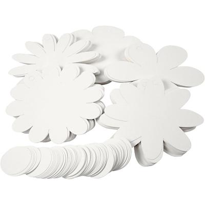 Creativ Company Bloemen, d 20 cm, 400 gr, wit, 5x20 stuk/ 1 doos