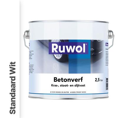 Ruwol Betonverf Standaard Wit 2,5 liter Ruwol Betonverf Standaard Wit 2,5 liter