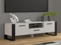 Tv-meubel NAKUMI 3 deuren 160 cm wit - thumbnail