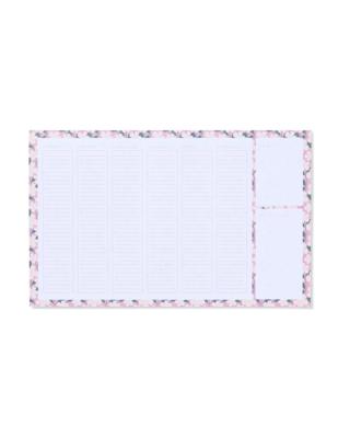 HEMA Bureau onderlegger papier bloemen (multi)