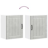 Keukenwandkast Lucca bewerkt hout betongrijs - thumbnail