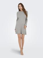 Only Onlmichella Ls O-neck Dress Knt Noos Jurken Medium Grey Melange - thumbnail