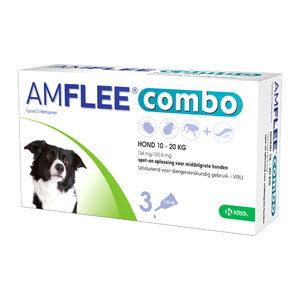 Amflee Combo 134mg spot-on hond M (10 - 20 kil) 3 pip.