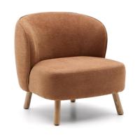 Kave Home Fauteuil 'Ulit' Chenille, kleur Terracotta - thumbnail