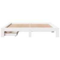 Bedframe zonder matras massief grenenhout wit 180x200 cm - thumbnail