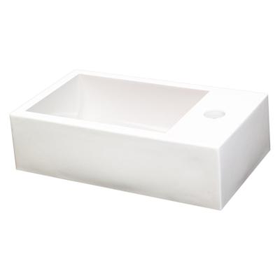 Wastafel Differnz Force 40x20x11 cm Polybeton met Kraangat Wit Differnz Wastafel Differnz Force 40x20x11 cm Polybeton met Kraangat Wit Differnz