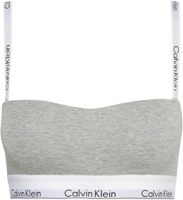 Calvin Klein Bandeau bh - Strapless bh - Katoenen balconette bh met afneembare bandjes
