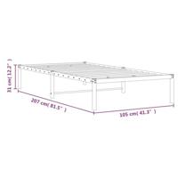 Bedframe metaal wit 100x200 cm - thumbnail