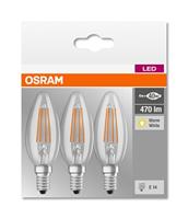 OSRAM HOMELIGHTING 4058075819313 LED-lamp Energielabel E (A - G) E14 Kaars 4 W = 40 W Warmwit (Ø x l) 35.0 mm x 100.0 mm 3 stuk(s) - thumbnail