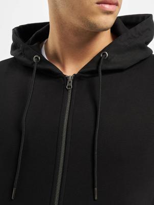 Urban Classics / Sweatvest Farbic Mix Zip in zwart Urban Classics / Sweatvest Farbic Mix Zip in zwart