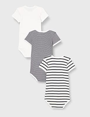 Set van 3 rompertjes met korte mouwen van biologisch katoen PETIT BATEAU wit