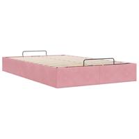 Bedframe zonder matras 120x190 cm fluweel roze - thumbnail