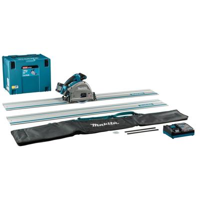 Makita SP001GM103 Accu Invalcirkelzaag AWS XGT 40V Max + Geleiderail (2st.), Koppelstrip en Tas 4.0 Ah in Mbox