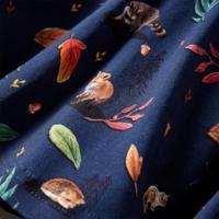 Kinderrok dierenprint 116 marineblauw - thumbnail