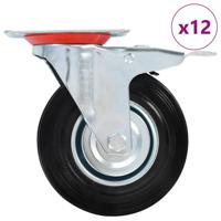 VidaXL 12 st zwenkwielen 125 mm - thumbnail