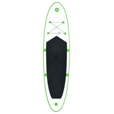 Stand-up paddleboard opblaasbaar groen en wit - thumbnail