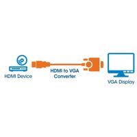 Manhattan 151467 HDMI / VGA Adapter [1x HDMI-stekker - 1x VGA-bus] Zwart 0.26 m - thumbnail