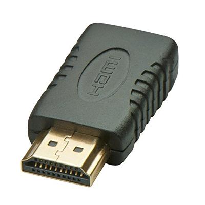 LINDY 41208 HDMI Adapter [1x HDMI-stekker - 1x HDMI-bus, mini] Zwart