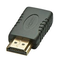LINDY 41208 HDMI Adapter [1x HDMI-stekker - 1x HDMI-bus, mini] Zwart - thumbnail