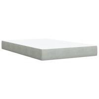 Boxspring met matras fluweel lichtgrijs 120x200 cm - thumbnail
