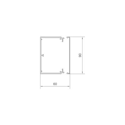 Hager LF6009009016 Kabelgoot (l x b x h) 2000 x 90 x 60 mm Wit 2 m Hager LF6009009016 Kabelgoot (l x b x h) 2000 x 90 x 60 mm Wit 2 m